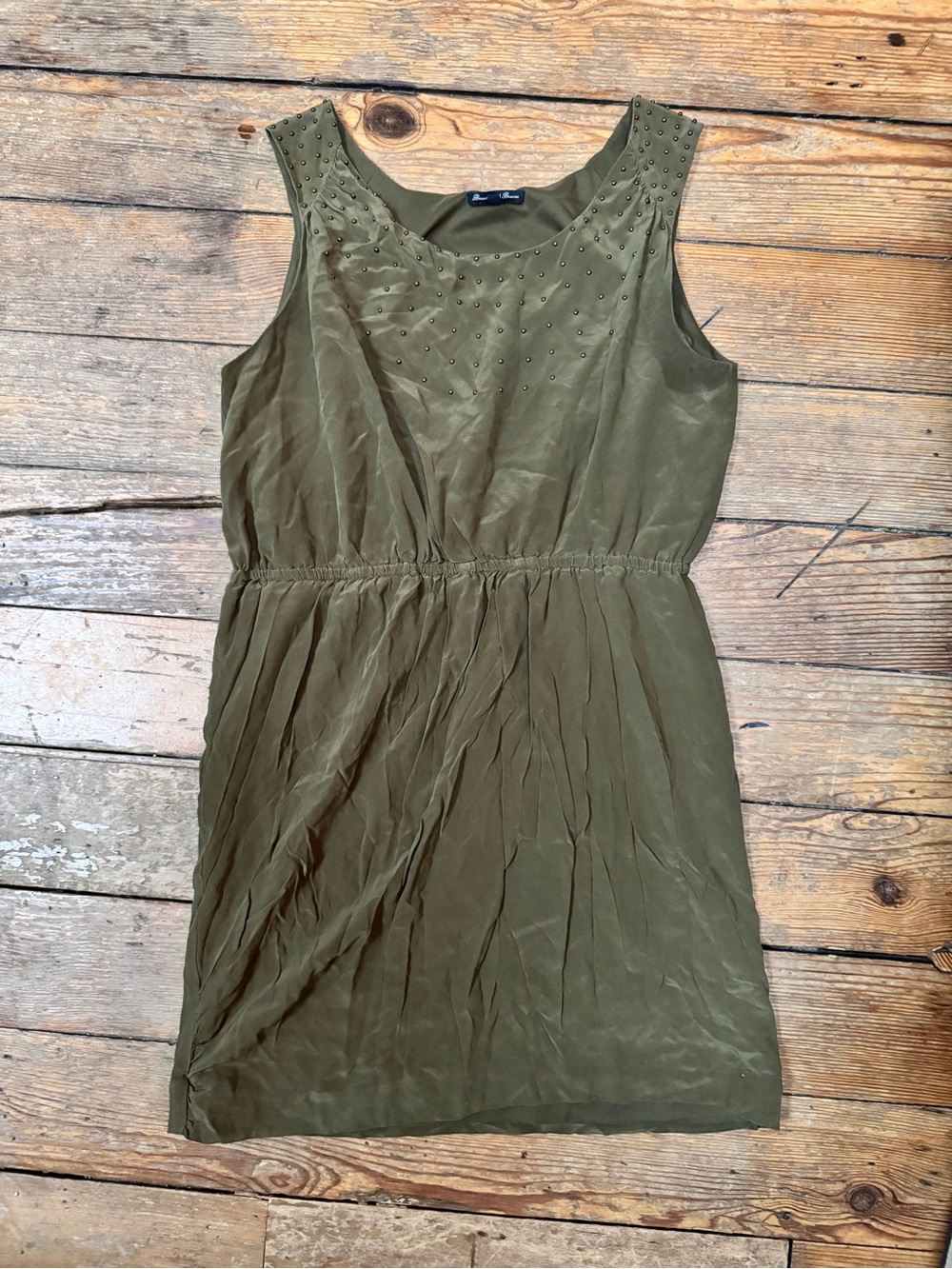 Olive Green 100% Silk Dress from Broadway & Broome